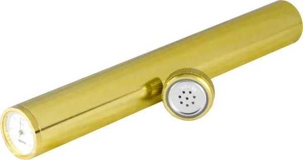 Adorini humidor tube, incl. goudkleurige hygrometer.
