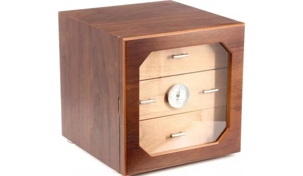 adorini Humidor Chianti M Deluxe Walnoot Lades met Houten Voorkant