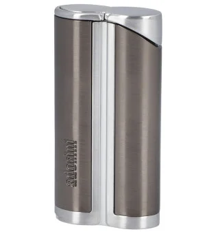 adorini Single Jet Curve Aansteker Gunmetal incl. Sigarenknijper