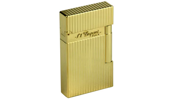 ST Dupont Ligne 2 Lighter Verticale Riggels Geelgoud foto 101