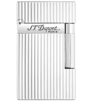 ST Dupont Ligne 2 Aansteker Geribbeld Zilver