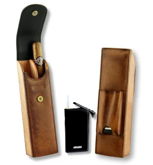 adorini Vintage etui & Slim Jet aansteker set