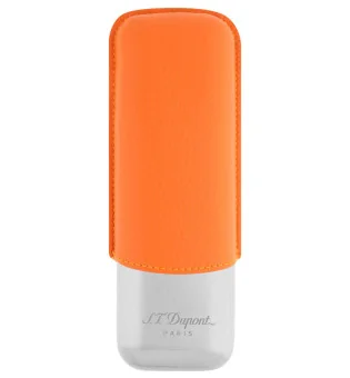S.T. Dupont Sigarenkoker voor 2 Sigaren Oranje Chroom 183266