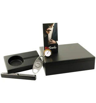 BigSmoke humidor set zwart