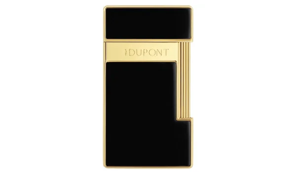 S.T. Dupont Slimmy Aansteker Zwart Lak Goud 028002