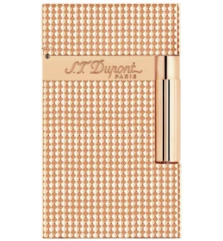 ST Dupont Ligne 2 Aansteker Diamantenhoofd Geelgoud