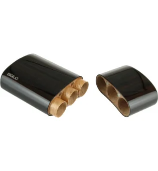 Siglo macassar ebbenhouten hoesje voor 3 Robusto 3 sigaren