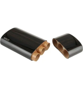 Siglo ebbenhouten hoesje voor 3 Corona sigaren