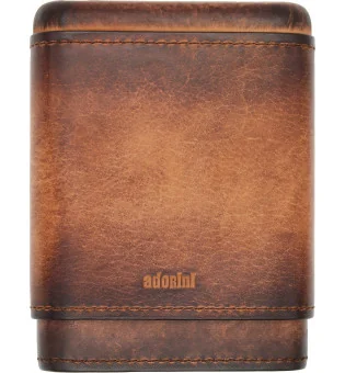 adorini Echt Vintage Bruin Leren Sigarenkoker 3-5 Sigaren