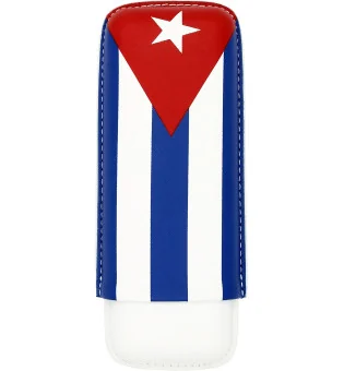 Sigarenkoker Cubaanse vlag voor 2 sigaren