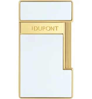 S.T. Dupont Slimmy Aansteker Wit Lak Goud 028004