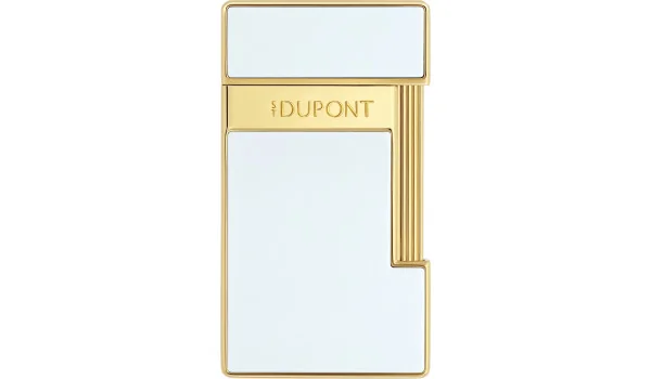 S.T. Dupont Slimmy Aansteker Wit Lak Goud 028004