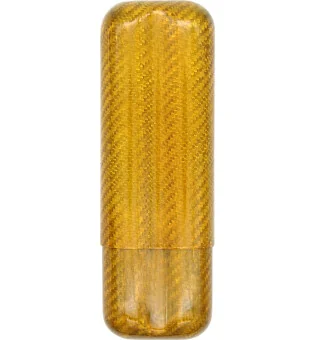 Carbon Fiber sigarenkoker goud voor 2 sigaren met 57 Ring Gauge