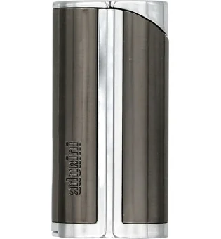 adorini Single Jet Curve Aansteker Gunmetal incl. Sigarenknijper