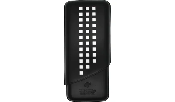 Cohiba Behike Drievoudige Sigaar Leren Etui Zwart foto 2