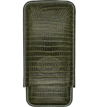 Hoyo de Monterrey Sigarenkoker Leer Groen 3 stuks.