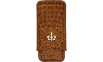 Montecristo Fleur de Lis Sigarenkoker Leer Croco Bruin 3 stuks.