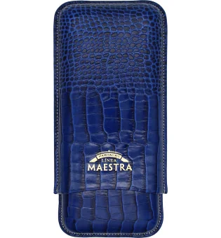 Partagas Linea Maestra Sigarenkoker Leer Blauw 3 stuks.