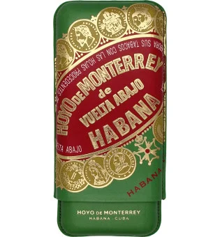 Hoyo de Monterrey sigarenetui van leer, 3 sigaren