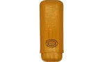Partagas sigarenetui van leer, mosterdkleurig, voor 2 sigaren