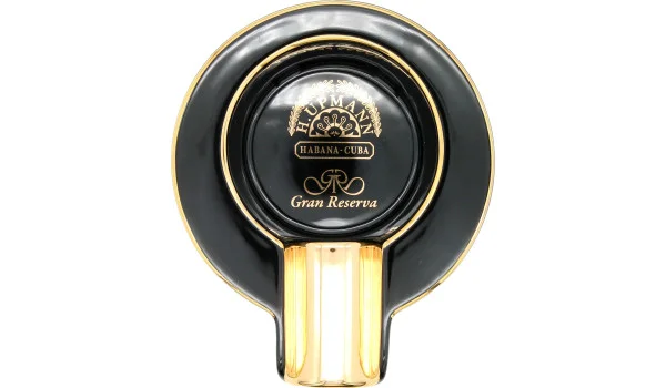 H.Upmann asbak enkel zwart en goud