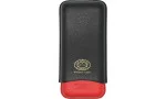 Partagas Series leren etui zwart en rood met gouden logo