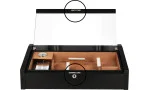 Humidor Draaibout Slotenset zilver foto 6