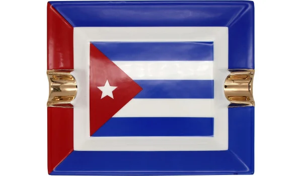 Sigarenasbak keramiek Cubaanse vlag foto 3