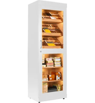 adorini Roma humidor kabinet wit met elektronische luchtbevochtiger