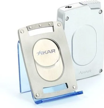 Xikar Ultra Combinatie Sigarenknipper / Aansteker Set Zilver